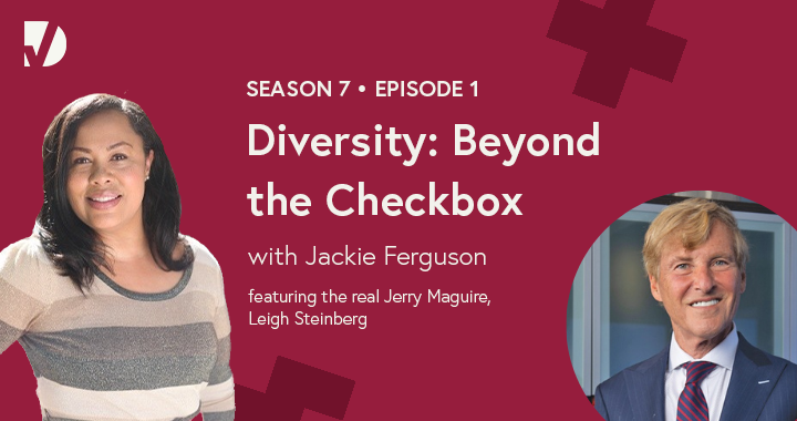 Jackie and Leigh headshots on a podcast graphic