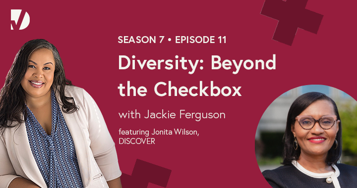 Jackie and Jonita headshots on a podcast graphic