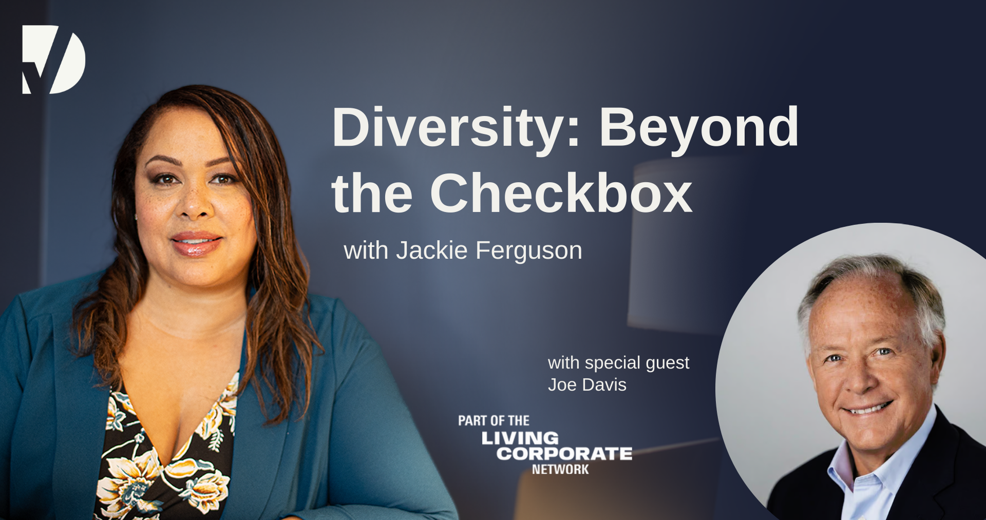 Jackie gets ready to sit down with Joe Davis, the next guest on Diversity: Beyond the Checkbox.'